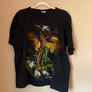 Unique Vintage Native American T-shirt Black XL